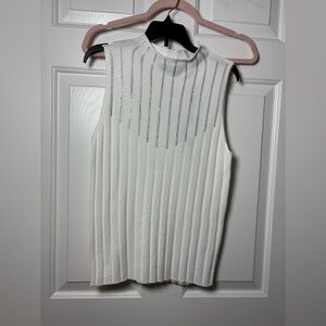 Tahari White Medium Top